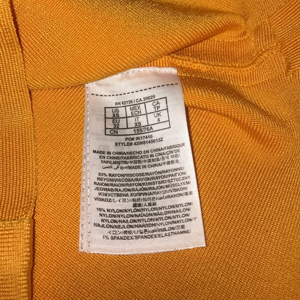 NWOT - Marciano Yellow Bandage Dress - Picture 8 of 10
